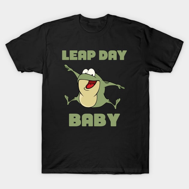 Leap Year Baby - February 29th Birthday - Leaping Frog T-Shirt by mstory